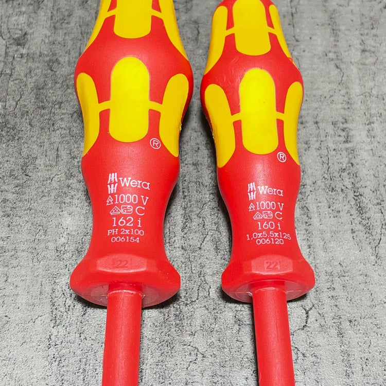 絶縁ドライバー 2本セット 162i(PH 2×100mm)+160i(1.0x5.5x125)