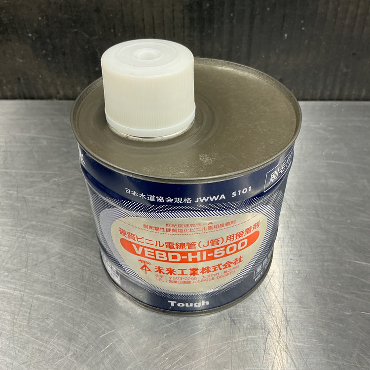 【未使用長期保管品】 未来工業 硬質ビニル電線管(J管)用接着剤500ml   16缶 ＊現状品【越谷店】