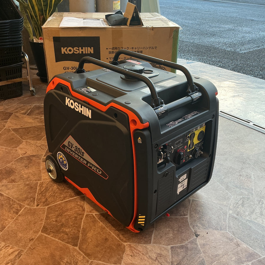 【未使用・本州限定発送・送料無料！】 工進 インバーター発電機 GV-30is （定格出力3.0kVA） セル付 引取りも歓迎！ 【越谷店】