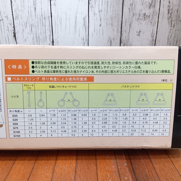 G75-25 ベルトスリング2本セット 【野田愛宕店】