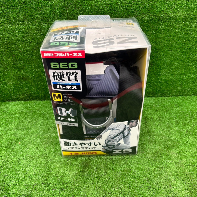 タジマ 新規格 墜落制止用器具 ハーネスZS アクティブフィット 硬質 スチール製バックル 黒 M AZSM-BK 【野田愛宕店】