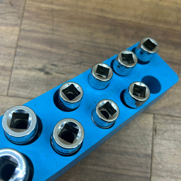 マグネットソケットホルダー付き Snap-on (スナップオン) 3/8 6角 ディープ ソケット 11個セット SFSM 212SFSMY 【船橋馬込店】