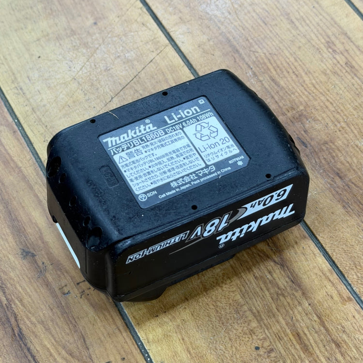 充電回数９回  純正品 リチウムイオンバッテリー 18V/6.0Ah BL1860B 【リライズ蓮田店】