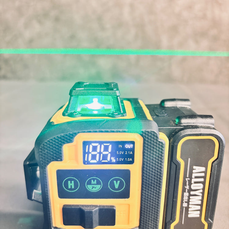 Alloyman レーザー墨出し器 4D フルライン グリーンレーザー　ALT16-20 【越谷店】