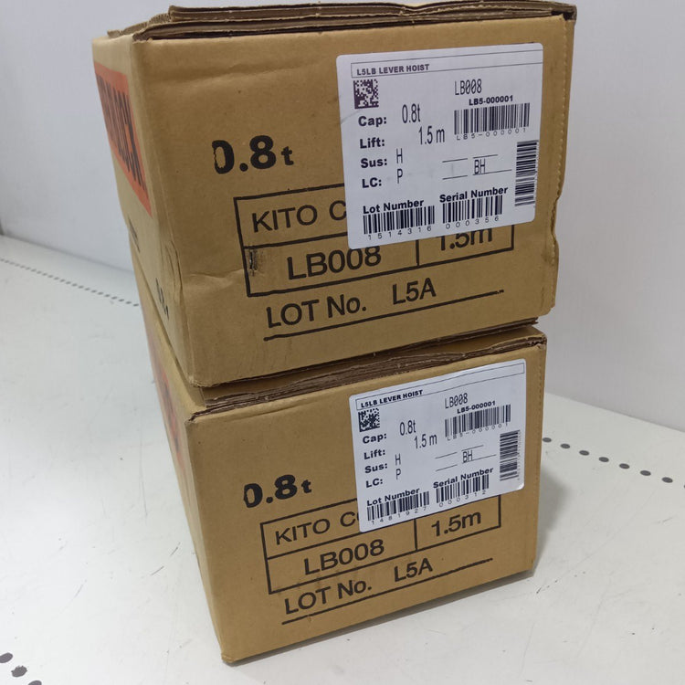 2個セット KITO(キトー) レバーブロック LB008 0.8t 【船橋馬込店】