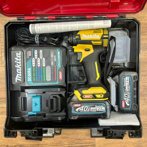 美品 マキタ (makita) 40V コードレスインパクトドライバー TD002GDXFY フレッシュイエロー 【船橋馬込店】