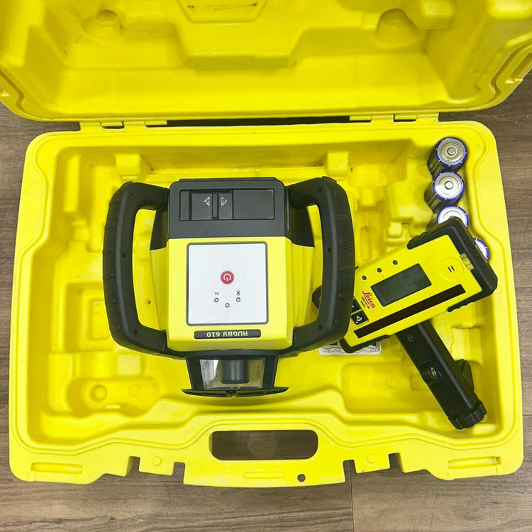 美品 Leica ライカ 回転レーザー レベル RUGBY 610 受光器付き ROD EYE 160 【船橋馬込店】