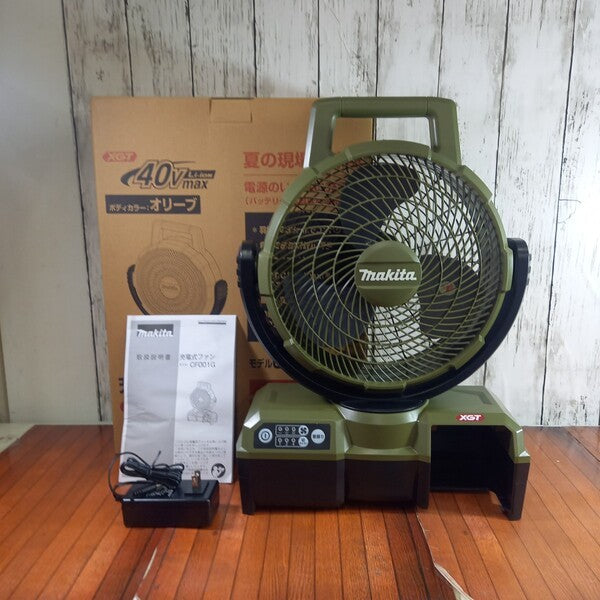 40Vmax 充電式首振りファン CF001GZO (オリーブ) ※バッテリ・充電器別売り 【野田愛宕店】