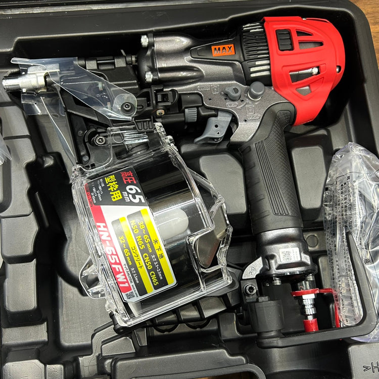 型枠モデル マックス (MAX) 65mm 高圧 エアー釘打ち機 HN-65FW1 (アタッチメントVツキ) 【船橋馬込店】