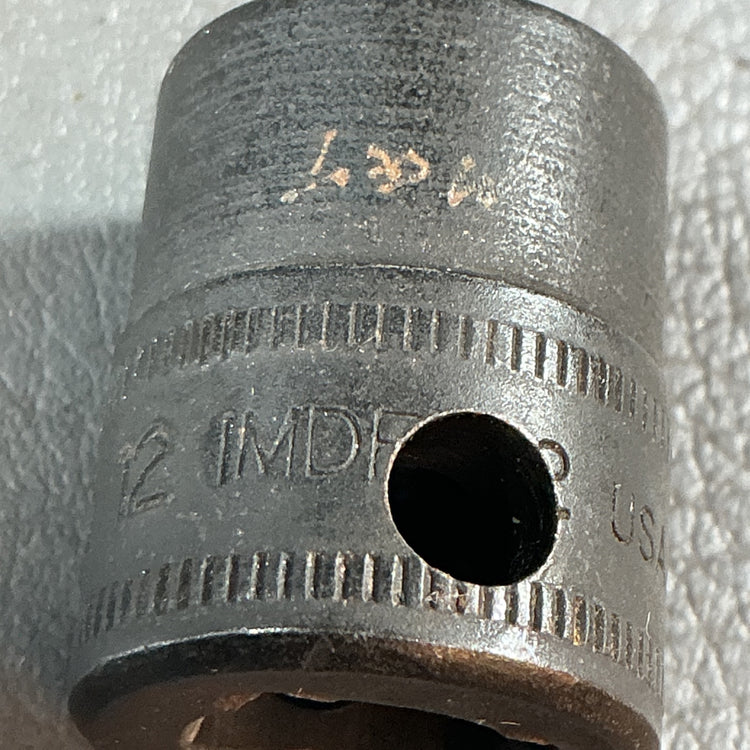 【中古】SNAP-ON 【12mm】 IMD 12 ？ インパクトソケット 差込: 3/8dr 12角 旧ロゴ  【越谷店】