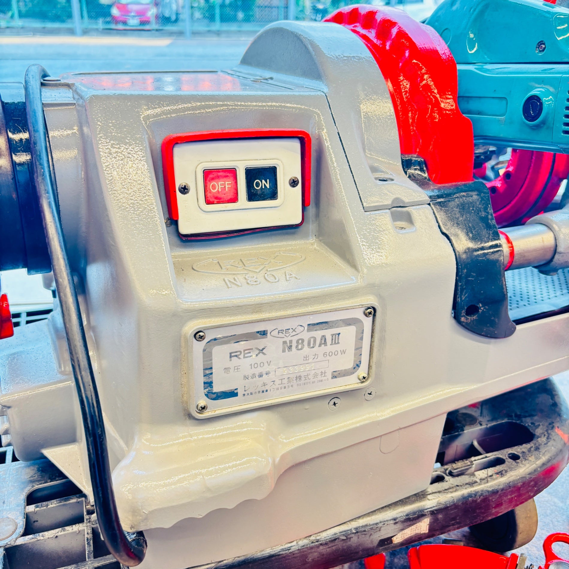 ※本州限定発送　送料無料！ REX (レッキス）　パイプマシンねじ切り機　N80A3（ダイヘッド3つ付き） 【越谷店】