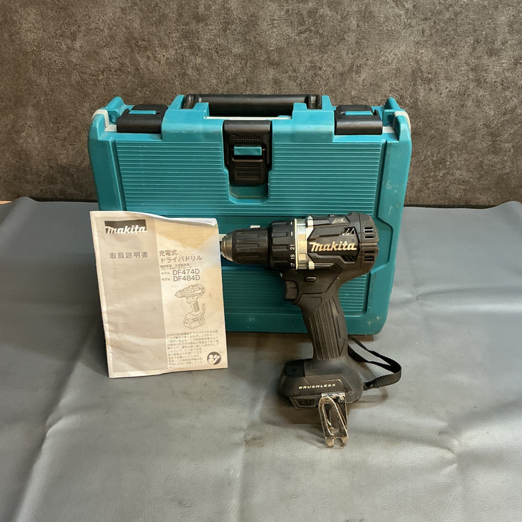 【中古】マキタ(makita) 18V充電式ドライバドリル DF484DZB 本体のみ 黒  【越谷店】