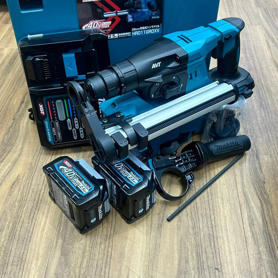 ほぼ未使用 マキタ (makita) 40V 充電式ハンマードリル HR011GRDXV 集じんシステム 付き DX17  【船橋馬込店】