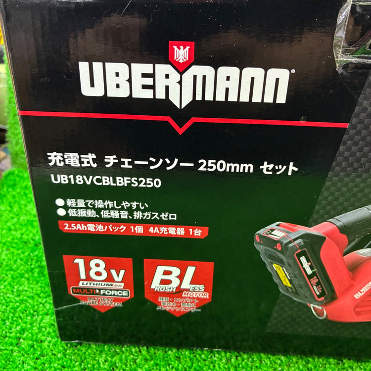 UB18VCBLBFS250 18V充電式チェーンソー バッテリ、充電器付き【船橋馬込店】