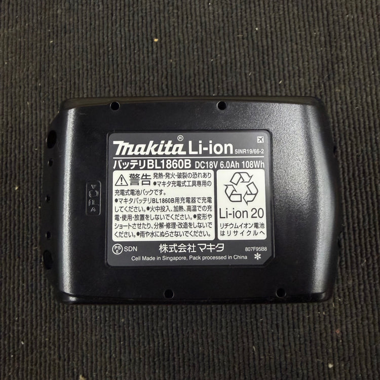 未使用 リチウムイオンバッテリー 18V/6.0Ah BL1860B 【リライズ蓮田店】