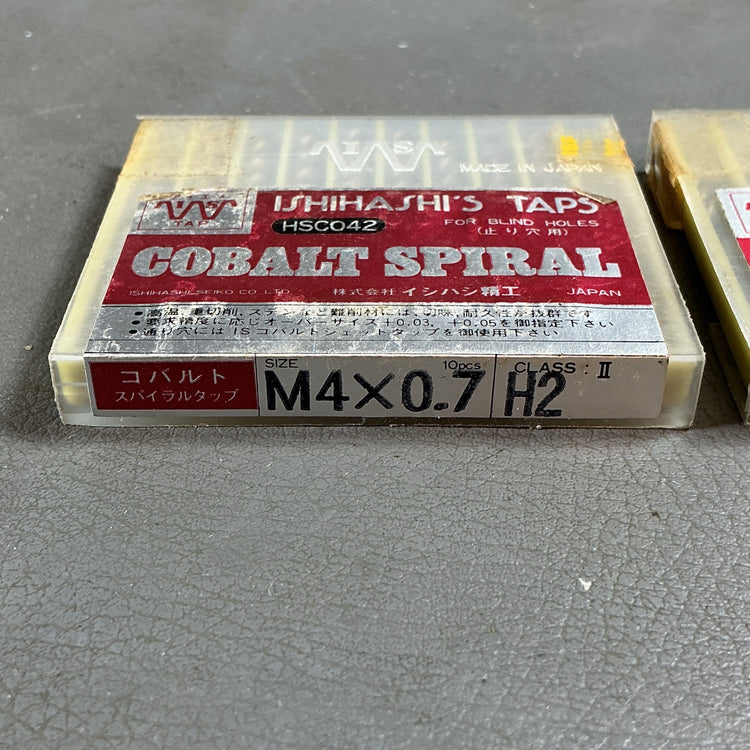 【未使用】イシハシ精工　止り穴用コバルトスパイラルタップ　M4とM3の2箱セット！  【越谷店】