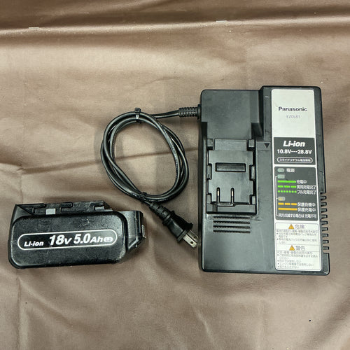 【中古・動作良好！】 パナソニック Panasonic 急速充電器 EZ0L81 リチウムイオン電池パック EZ9L54 セット 【越谷店】