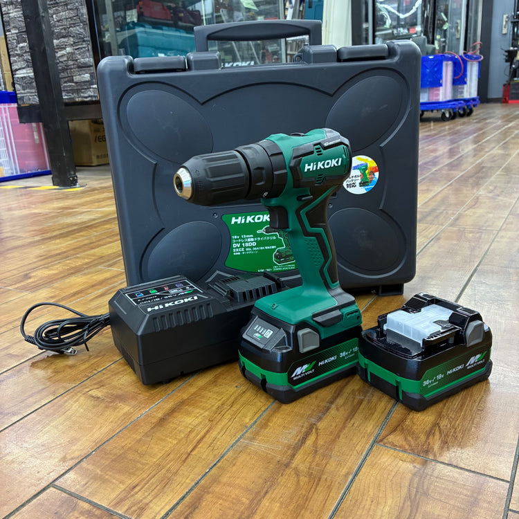 【未使用】 HiKOKI ハイコーキ 18V 振動ドライバドリル DV18DD(2XCZ) セット品 【越谷店】