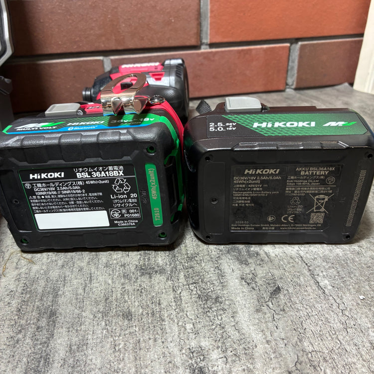 HiKOKI(ハイコーキ) 36V 充電式 インパクトドライバー WH36DD バッテリ2個、充電器付き 【市川行徳店】