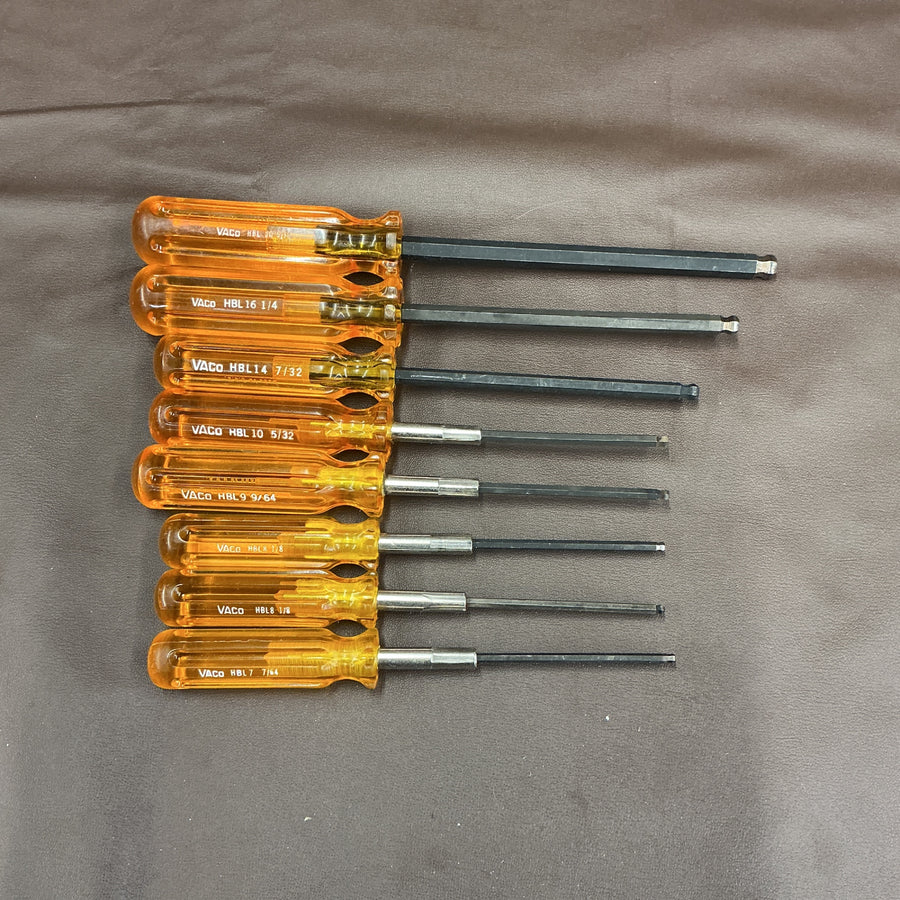 【中古】VACO ボールポイント六角ドライバー８本セット　made in USA  【越谷店】