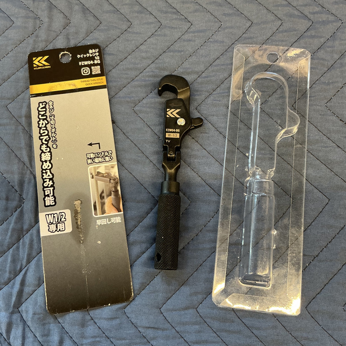 【美品中古】 フジ矢(FUJIYA) 黒金 4分(W1/2)専用 全ネジクイックレンチ FZW04-BG 【越谷店】