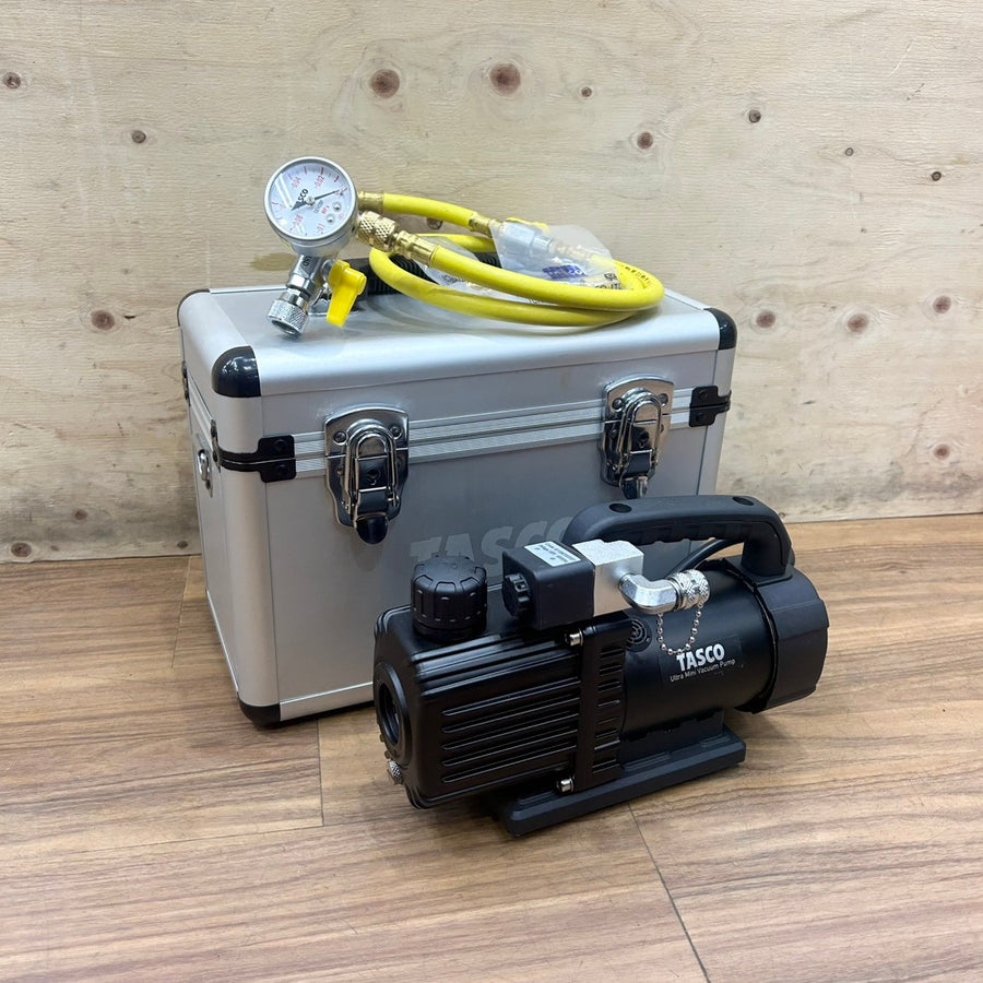 極美品 タスコ (TASCO) オイル逆流防止弁付 ウルトラミニツーステージ真空ポンプ TA150SW 【中古】【船橋馬込店】