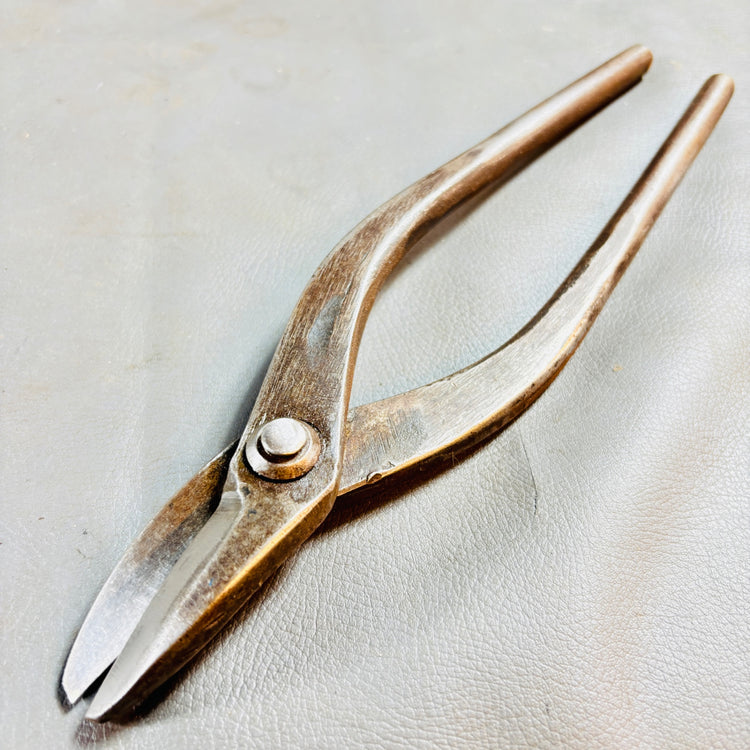 直徳　板金鋏　柳刃　ステン用　全長285mm 【越谷店】