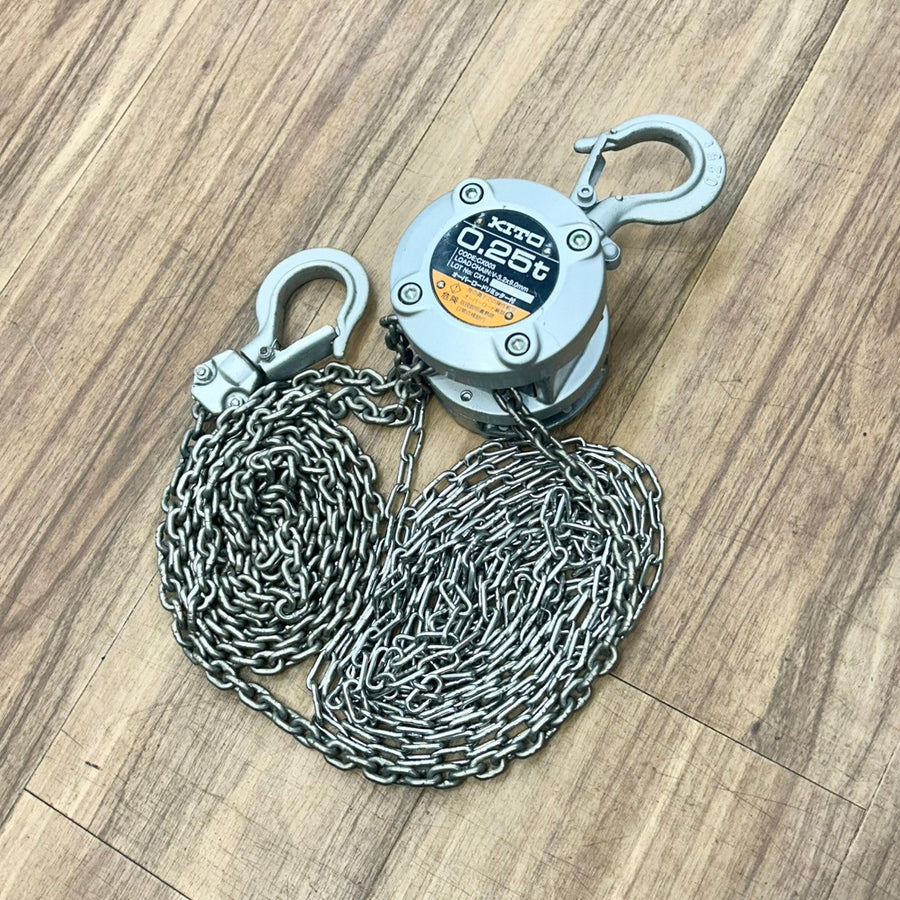 美品 KITO (キトー) チェーンブロック CX003 定格荷重250kg 【船橋馬込店】