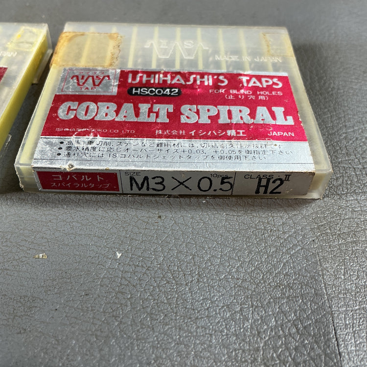 【未使用】イシハシ精工　止り穴用コバルトスパイラルタップ　M4とM3の2箱セット！  【越谷店】