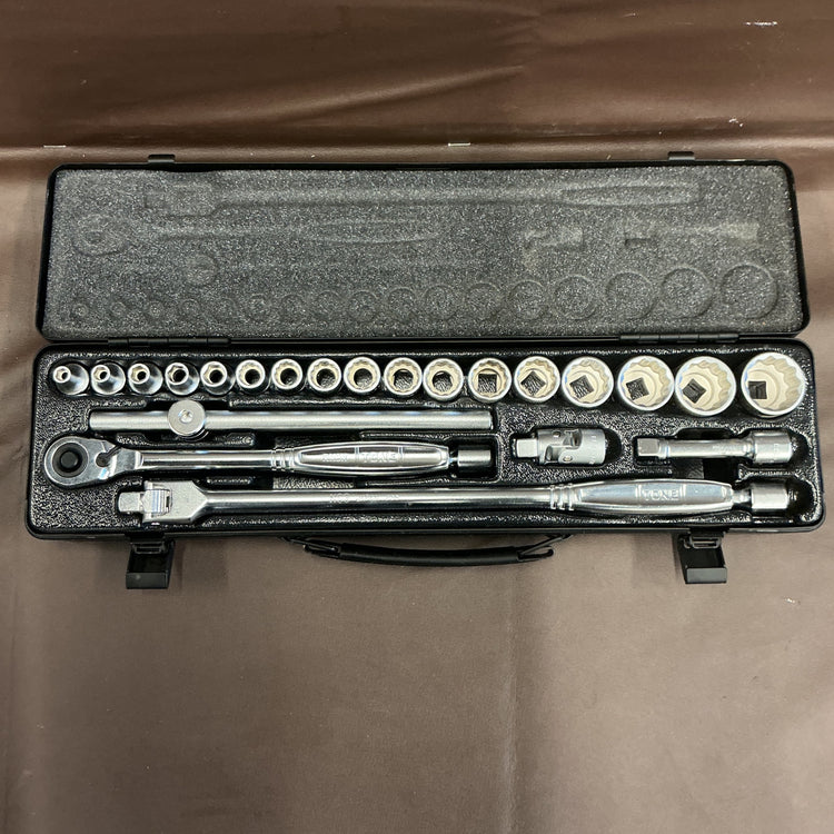 【美品中古】トネ(TONE) ソケットレンチセット CX3172BK 差込角9.5mm(3/8") ブラック 内容24点  【越谷店】