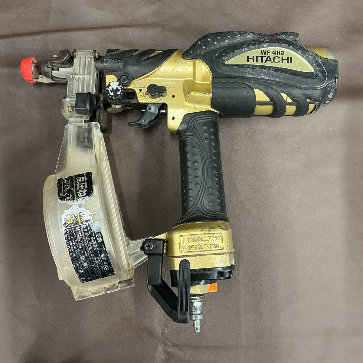 【現状品・ワケアリ品】 日立(HITACHI) 41mm 高圧エアネジ打ち機 WF4H2 ※エアー漏れします 【越谷店】