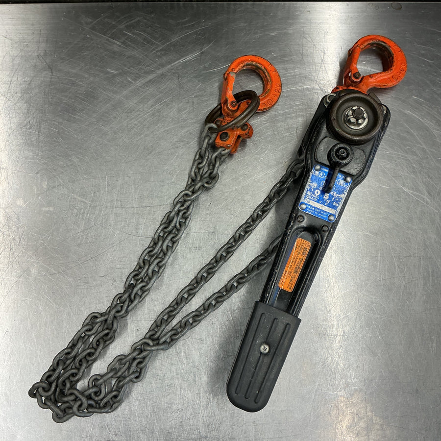 【中古現状品】象印(ELEPHANT/エレファント) チェーンレバーホイスト YⅡ-50 0.5t レバーブロック  【越谷店】