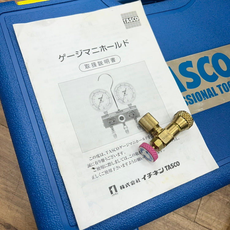 美品 TASCO タスコ ゲージマニホールド TA141G TA140G (R410A/R32用) 耐圧兼用型チャージバルブ付き TA166ZA 【船橋馬込店】