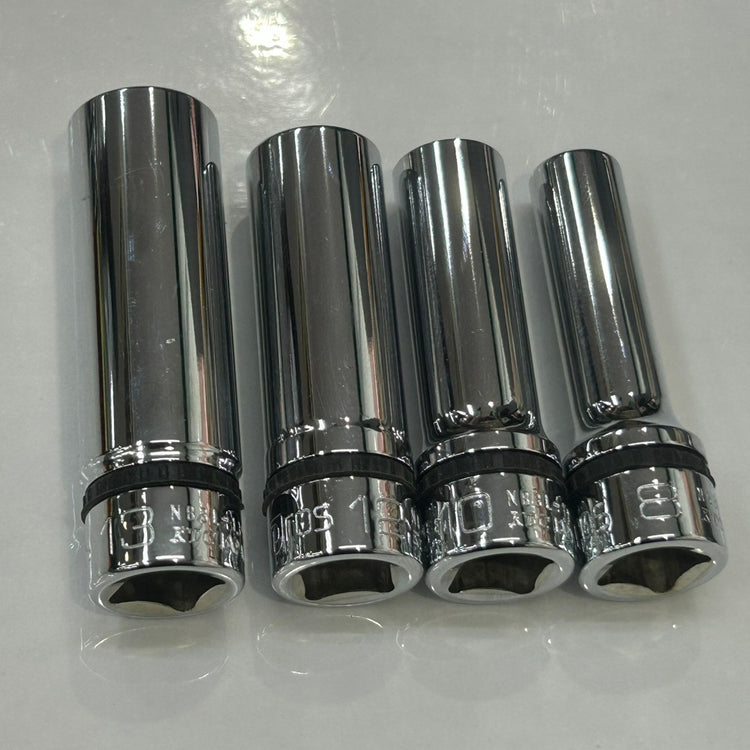 KTC ネプロス NB3L 9.5SQ ディープソケット 12角 8個セット クイックスピンナー付き NBE38 【船橋馬込店】