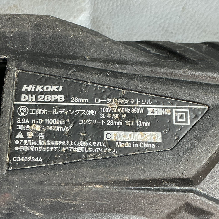 【中古】ハイコーキ(HIKOKI) ハンマドリル DH28PB  【越谷店】