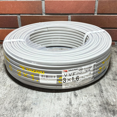 VVFケーブル VVF163 NEXCO指定 黒白緑 3×1.6mm 1巻 100m 【市川行徳店】