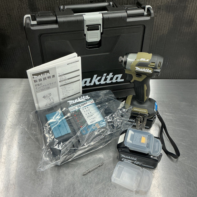 【未使用】 マキタ makita 18V 充電式インパクトドライバ TD173DRGXO 色：オリーブ 【越谷店】