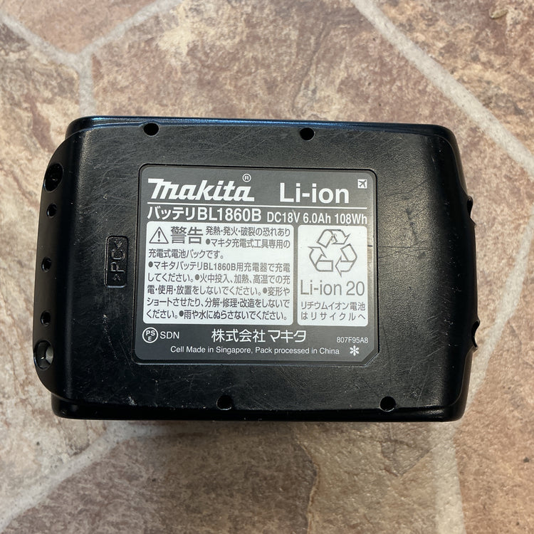【中古・動作良好！】 マキタ makita 18V/6.0Ah リチウムイオンバッテリー BL1860B 【越谷店】