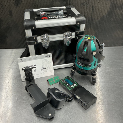 【中古】 VOICE レーザー墨出し器 5ライングリーンレーザー VLG-5X 本体+受光器セット 【越谷店】