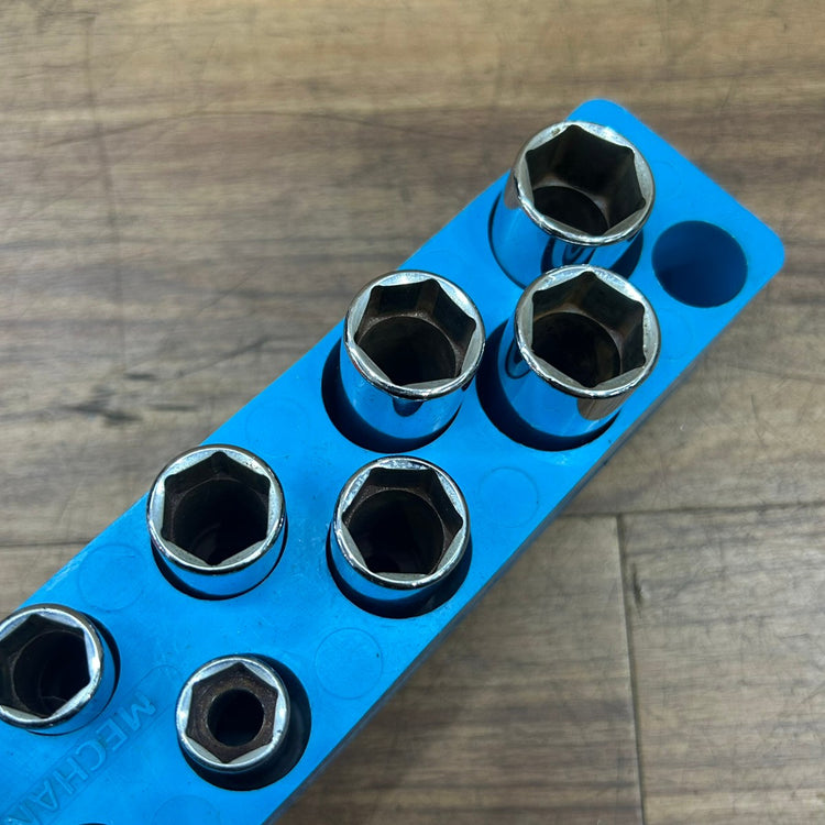 マグネットソケットホルダー付き Snap-on (スナップオン) 3/8 6角 ディープ ソケット 11個セット SFSM 212SFSMY 【船橋馬込店】