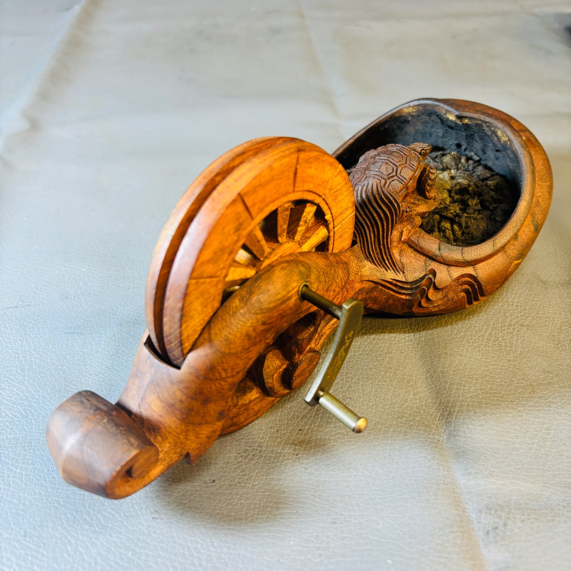 一文字宗秀作　墨壺　全長270mm 【越谷店】