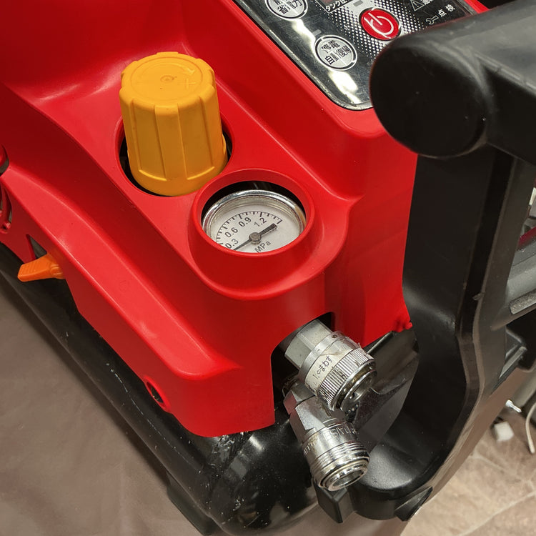 【中古※一部ボタン不良あり】 マックス MAX エアコンプレッサー AK-HL1250E2 レッド 常圧 高圧 11Lタンク 【越谷店】