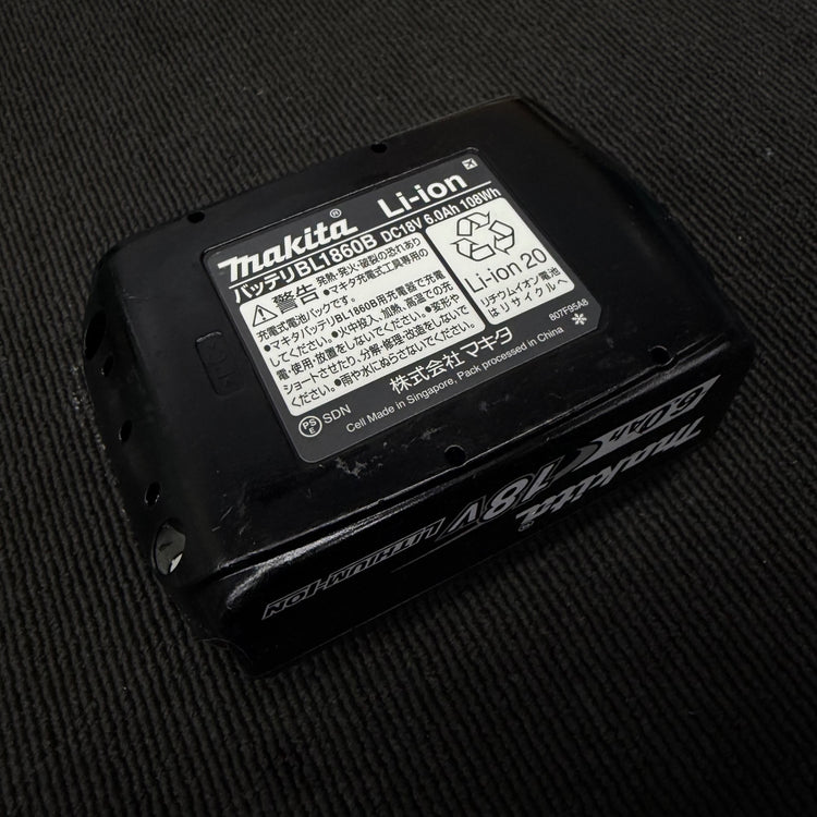 充電回数4回 純正品 リチウムイオンバッテリー 18V/6.0Ah BL1860B 【リライズ蓮田店】