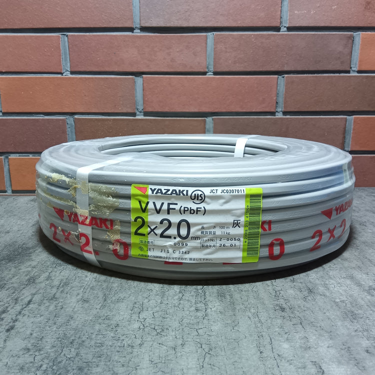 【アウトレット】 VVF202 VVFケーブル 2×2.0mm 100m 【市川行徳店】