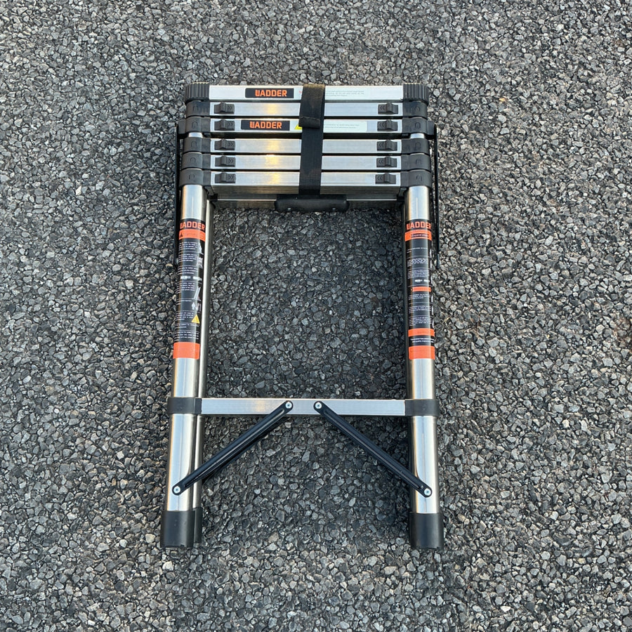 【中古・比較的綺麗です！】 メーカー不明 LADDER ステップ7段 伸縮脚立 高さ：約0.78~2.6m 【越谷店】