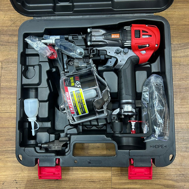 型枠モデル マックス (MAX) 65mm 高圧 エアー釘打ち機 HN-65FW1 (アタッチメントVツキ)  【船橋馬込店】