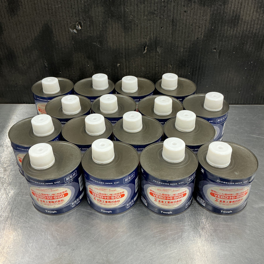 【未使用長期保管品】 未来工業 硬質ビニル電線管(J管)用接着剤500ml   16缶 ＊現状品【越谷店】