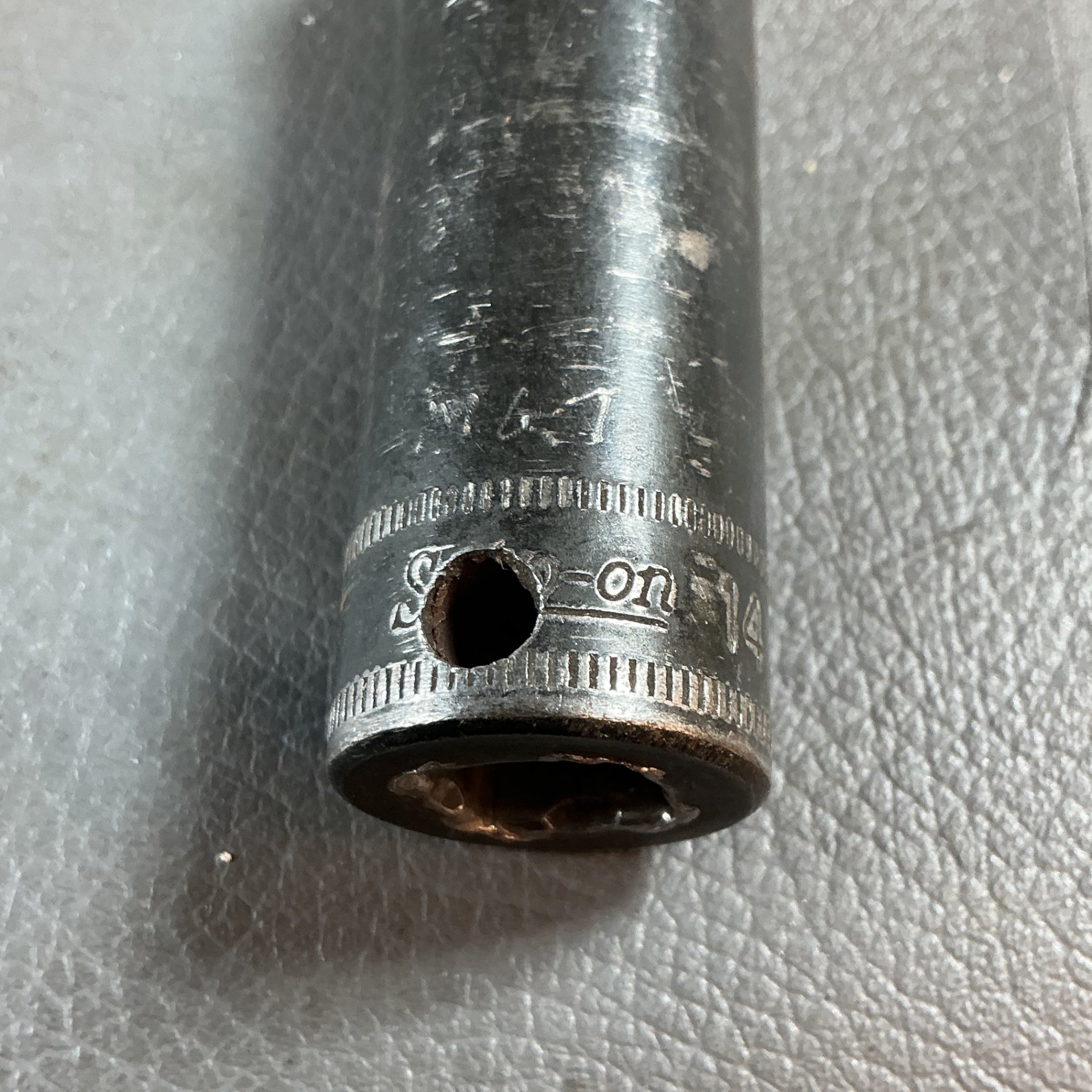 【中古】SNAP-ON 【14mm】 SIMFM14 ディープインパクトソケット 差込: 3/8dr 6角 旧ロゴ  【越谷店】