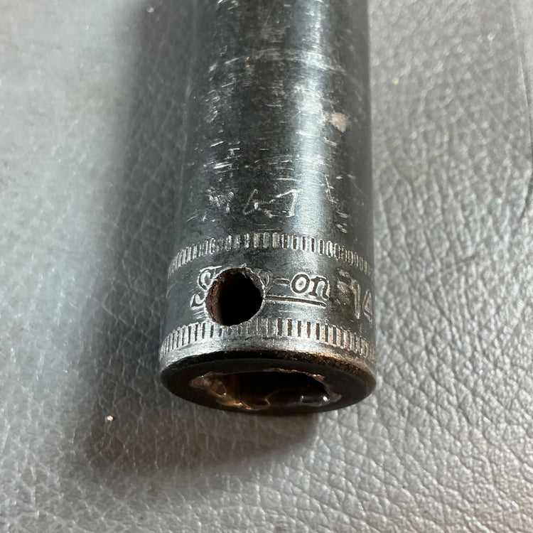 【中古】SNAP-ON 【14mm】 SIMFM14 ディープインパクトソケット 差込: 3/8dr 6角 旧ロゴ  【越谷店】