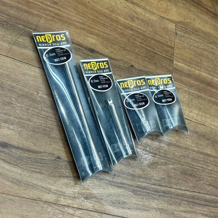 極美品 KTC ネプロス nepros 6.3sq 1/4 ウォブルエクステンションバーセット NBE2-025JW/050JW/075JW/150JW 【船橋馬込店】